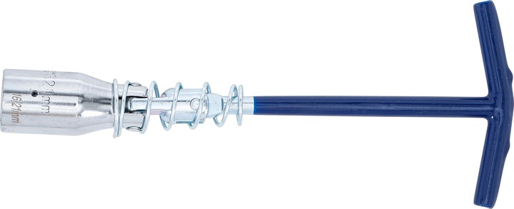 Produktbild BGS Zündkerzenschlüssel mit T-Griff, Gelenkfeder Sechskant SW 16 mm / SW 21 mm
