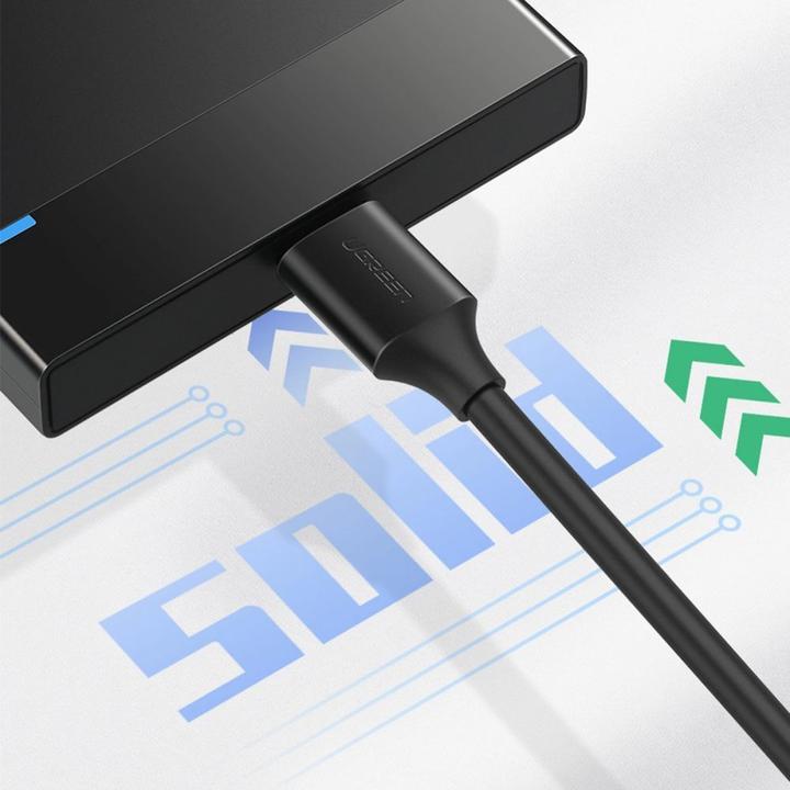 Image du produit Ugreen Câble USB 3.0 - micro USB 3.0, 0,5 m - černý (0.50 m, USB 3.0, USB 3.2 Gen 1)