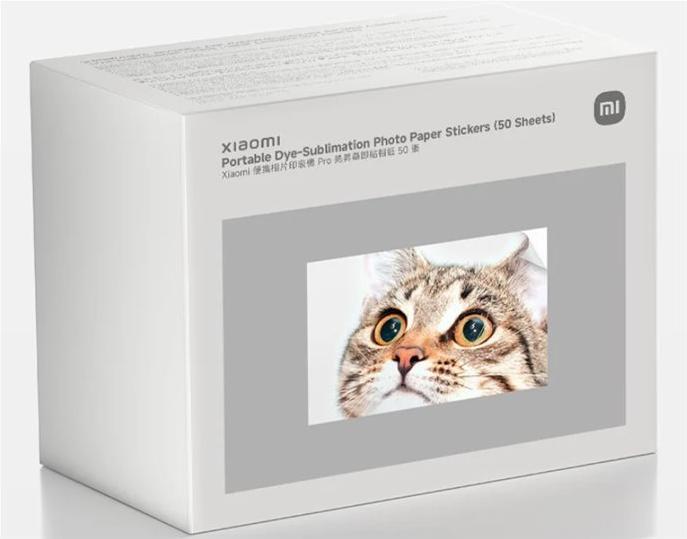 Xiaomi Portable Dye-Sublimation Photo Paper 50 Sheets Stickers (50 x)