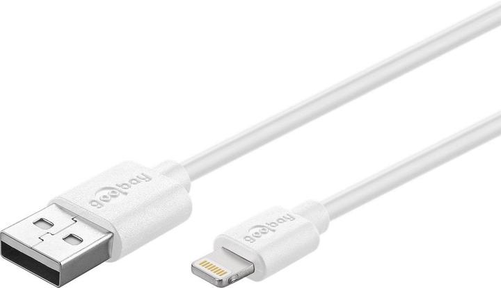 Goobay USB Lade- und Synchronisationskabel, Weiss, 3 m (3 m)