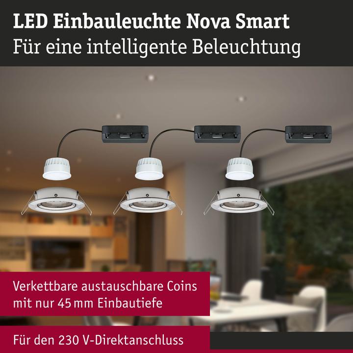Produktbild Paulmann Einbauleuchte Nova Set Zigbee (530 lm)