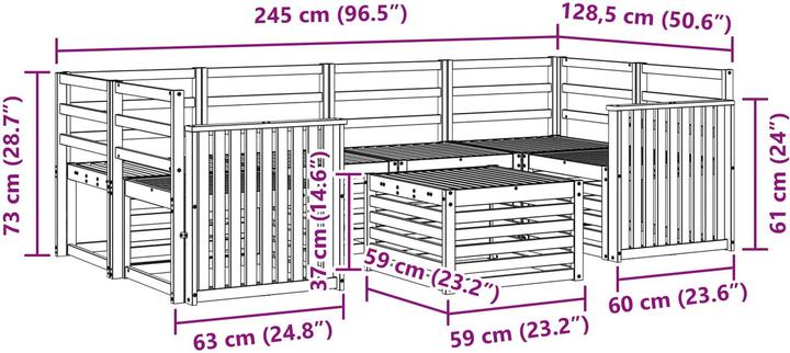 Produktbild vidaXL Outdoor-Sofa