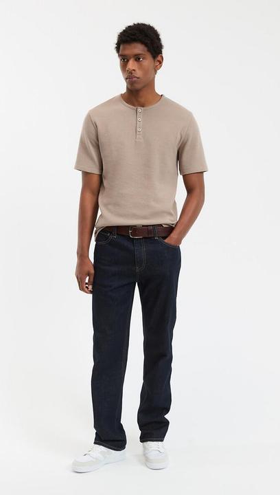 Actual product image La Redoute Collections Oberteil in T-Shirt-Form mit rundem Ausschnitt und kleiner Knopfleiste (M)