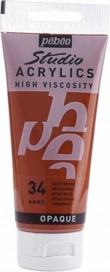 Actual product image Pebeo Studio Acrylics fine acrylic (Ochre red, 100 ml)