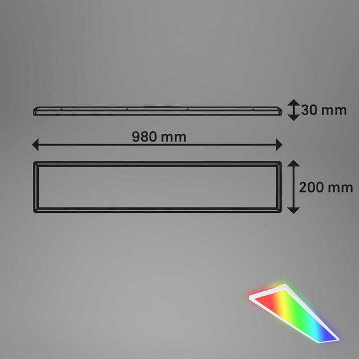 Produktbild Briloner TAVA ultra flat RGB/W-LED Panel with backlight, Weiss (4800 lm)