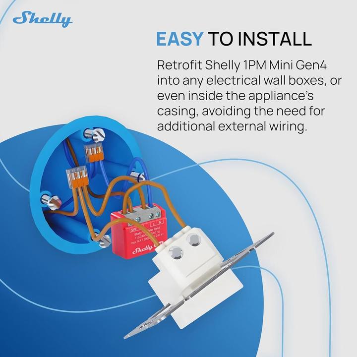Actual product image Shelly 1PM Mini Gen4 (Switch actuator)