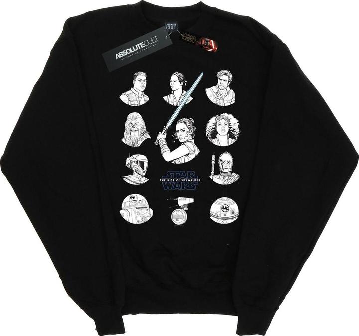 Produktbild Star Wars The Rise Of Skywalker Resistance Charcter Line Up Mono Sweatshirt Mädchen (116)
