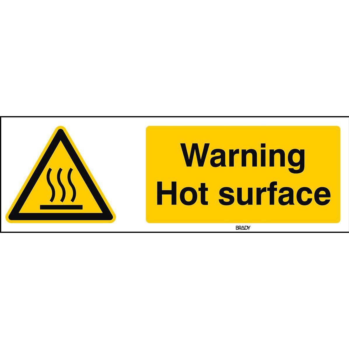 Brady, Etiketten, ISO 7010 Sign - Warning Hot