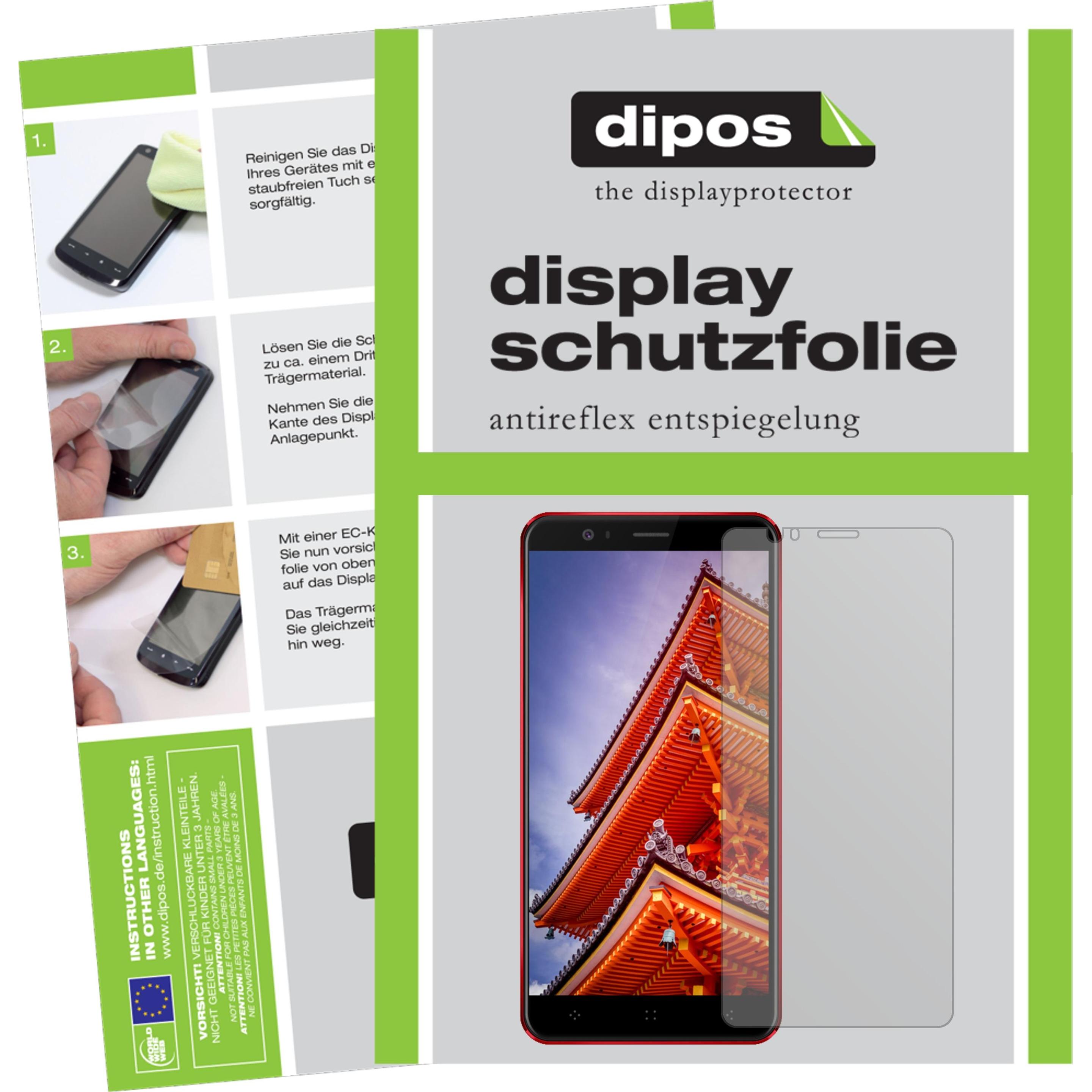 Dipos Displayschutzfolie Antireflex (2 Stück, Elephone P8 3D), Smartphone Schutzfolie, Transparent