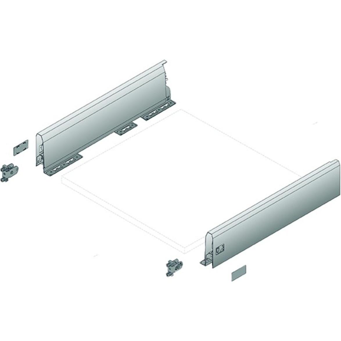 Hettich, Schubladenauszüge, Flexible Schubkasten-Sets ArciTech, weiss