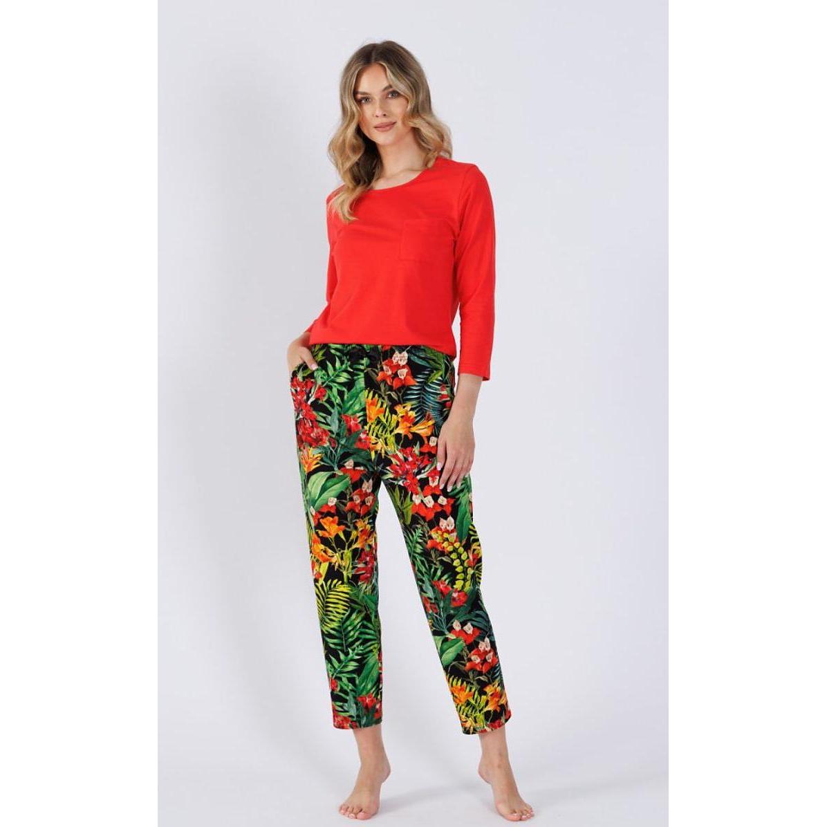 M-Max, Damen, Pyjama, Pyjama, Rot, (M)
