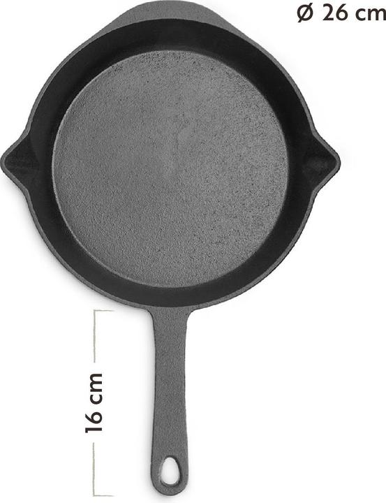 Actual product image Burnhard Cast iron tableware (Frying pan, Cast iron, 26 x 5 cm)