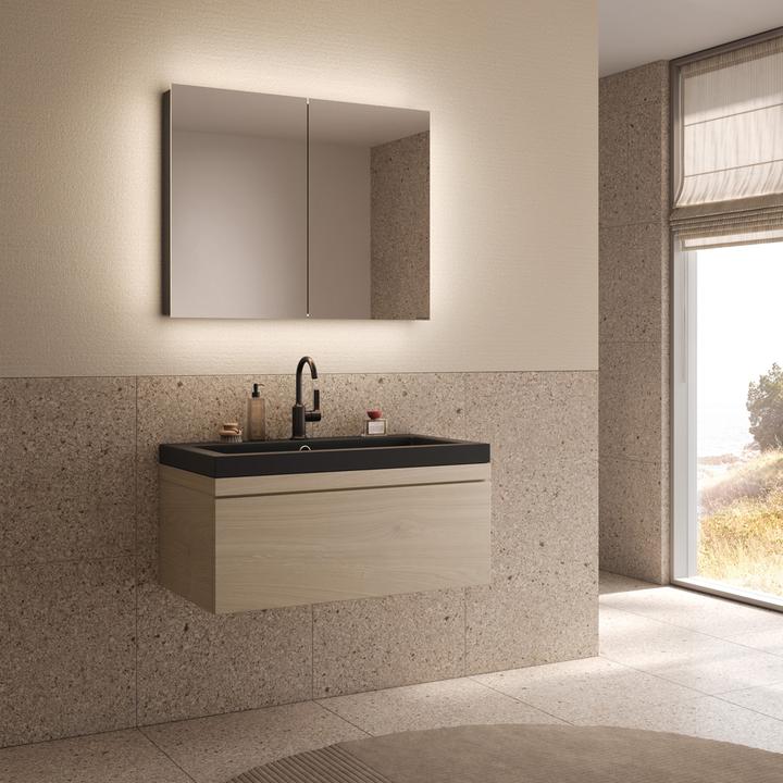 Produktbild Schneider ADVANCED Line Comfort LED Lichtspiegelschrank, 2 Türen, 91,5x71,5x12cm, 194.090. (91.50 x 12 x 71.50 cm)