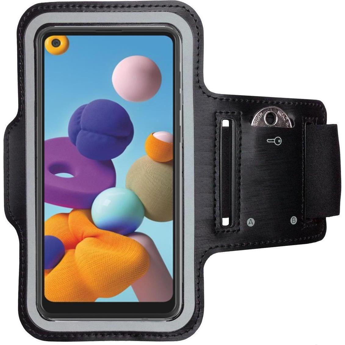CoverKingz Sportarmband für Samsung Galaxy A21, Smartphone Sportarmband, Schwarz