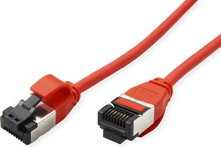 Produktbild Roline U/FTP P-Kabel Kat 8.1, rot, 3.0m PoE, Slim (U/FTP, CAT8.1, 3 m)