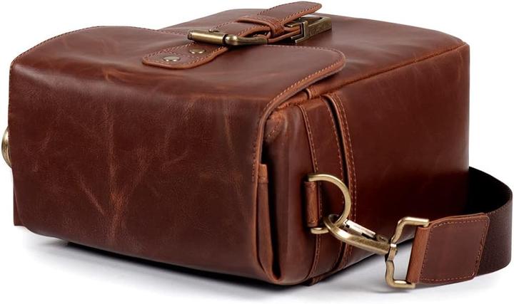 MegaGear Ledertasche für Kamera (Kamera Schultertasche)
