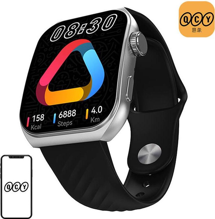 Actual product image QCY GS2 S5 smartwatch (black) (3 mm)