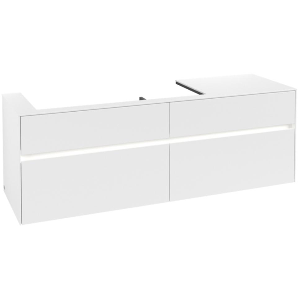 Thumbnail - Villeroy & Boch, Waschbeckenunterschrank, V&B Waschtischunterschrank COLLARO 1600x548x500mm m LED-B. White Matt (160 x 5...