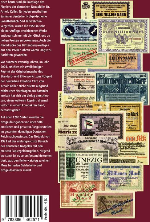 Produktbild Deutsches Notgeld / Das Notgeld der deutschen Inflation 1923 (Deutsch, Arnold Keller, 2024)