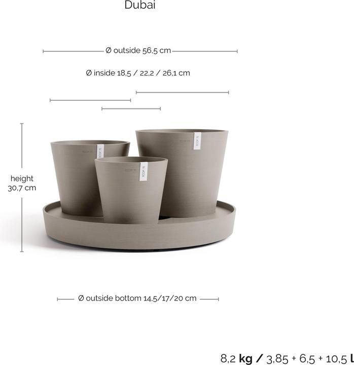 Actual product image Ecopots Dubai (57 cm)