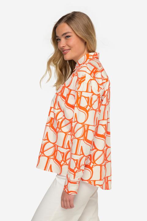 Produktbild Laurasøn Hemdbluse, oversized, XL-Writing-Print, Langarm, OEKO-TEX (S)