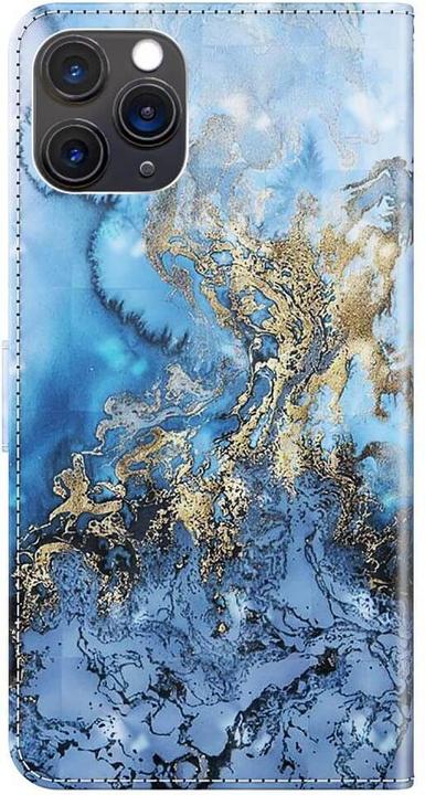Produktbild Cover-Discount iPhone 15 Plus - Etui Glitzer Effekt Marble blue (Apple iPhone 15 Plus)