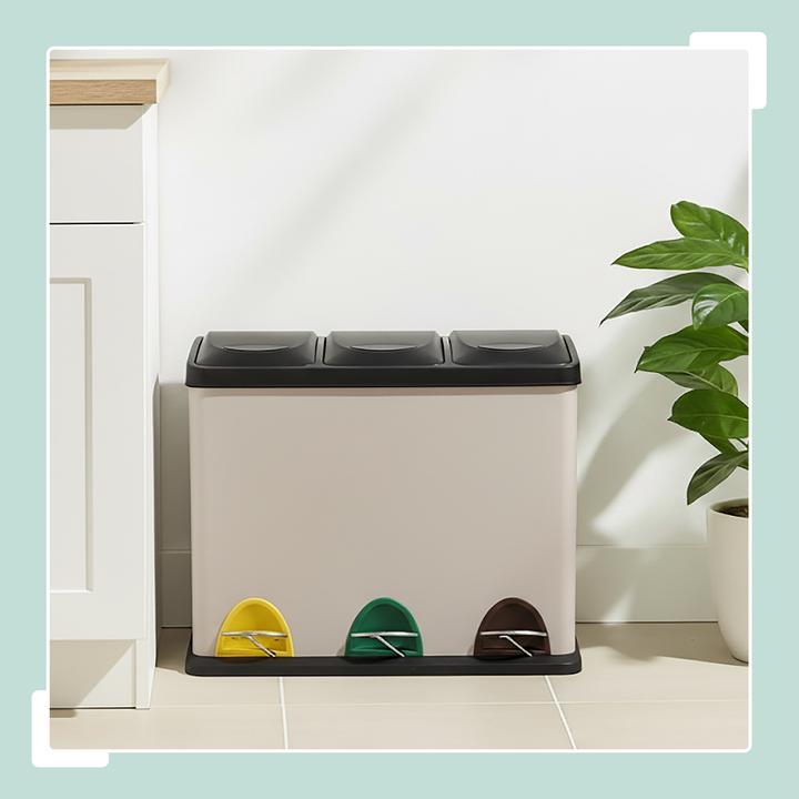 Produktbild Relaxdays Mülleimer 3x8l