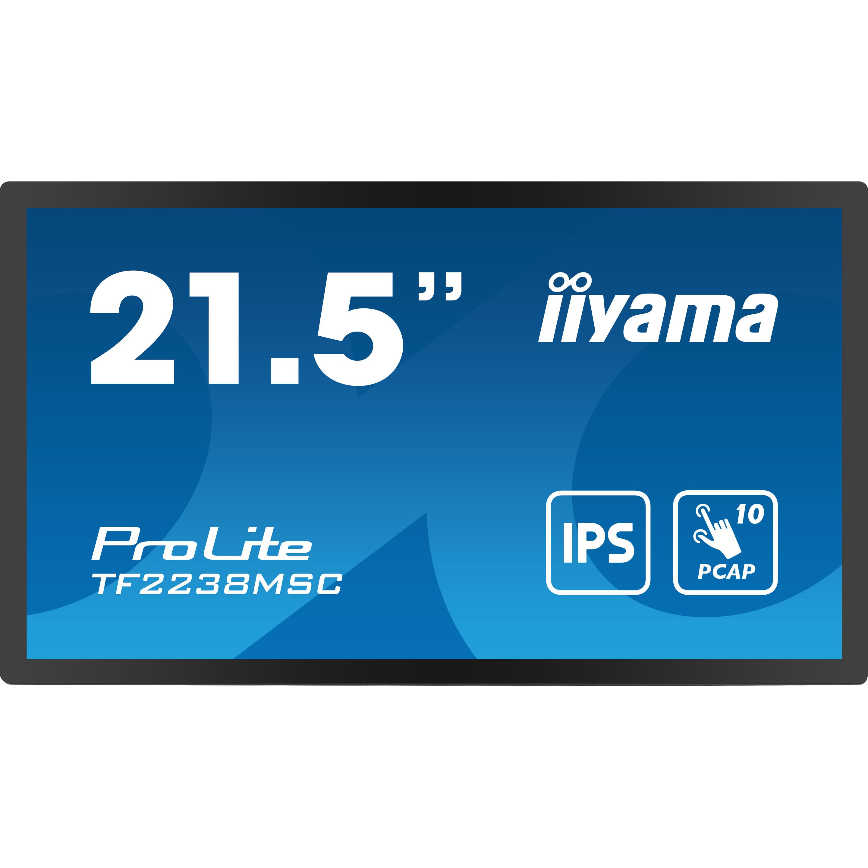 iiyama Dis Public 22 TF2238MSC-B1 TOUCH (1920 x 1080 pixel, 21.50"), Monitor, Nero