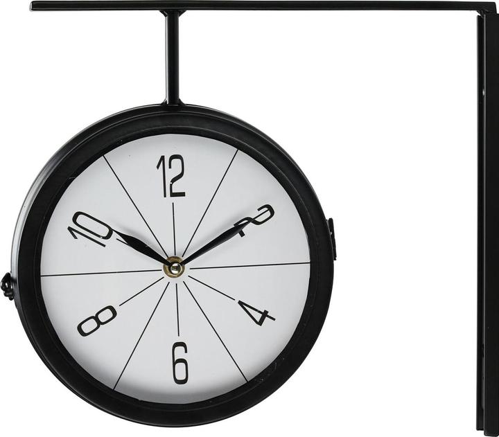 Koopman Wanduhr im Bahnhofsuhr-Design, doppelseitig, Ø 20cm (20 cm)