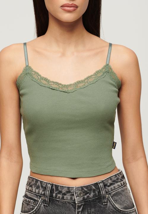 Actual product image Superdry Essential Lace Trim Crop Cami (10XL, 11XL, 12XL)