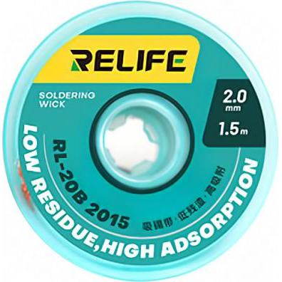 Relife Soldering Wick RL-20B 2015, 2mm, 1.5m, Accessori per cellulare