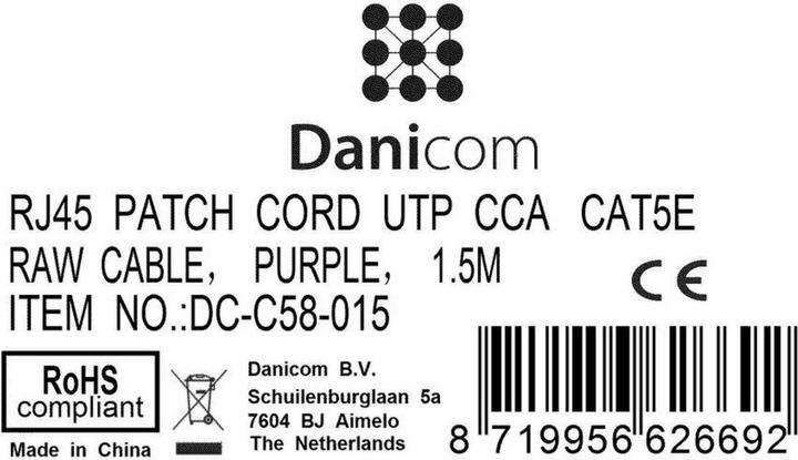 Produktbild Dsit CAT 5e Netzwerkkabel U/UTP (U/UTP, CAT5e, 1.50 m)