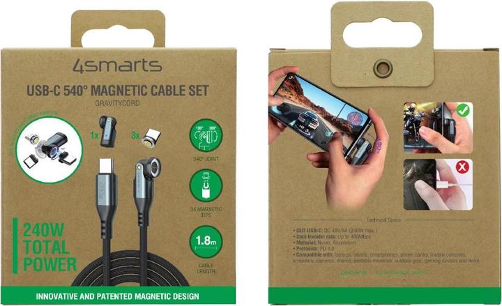 Produktbild 4smarts USB C – USB C (1.80 m, USB 2.0, 240 W)