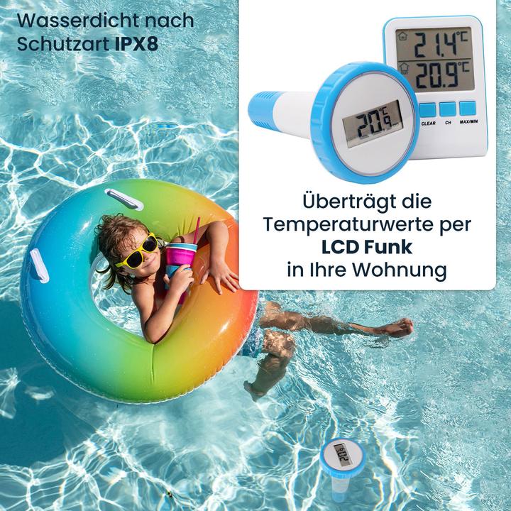 Immagine prodotto Casativo Termometro digitale per laghetti e piscine con display LCD, IPX8