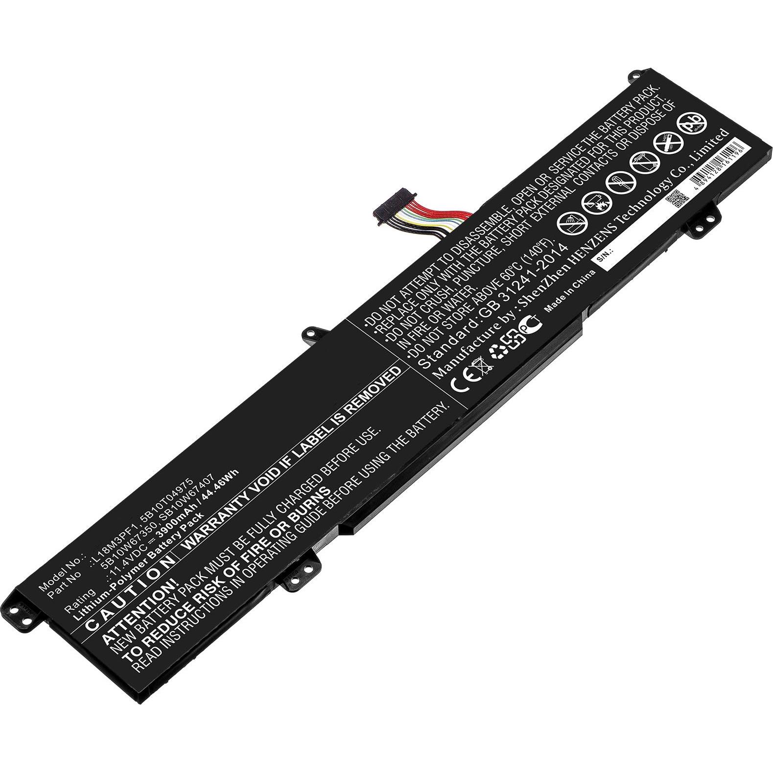 AGI Akku kompatibel mit Lenovo IdeaPad L340-15IRH (3900 mAh), Notebook Akku, Schwarz