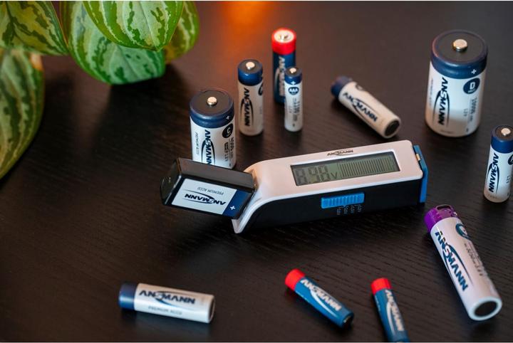 Actual product image Ansmann Universal battery tester LC display