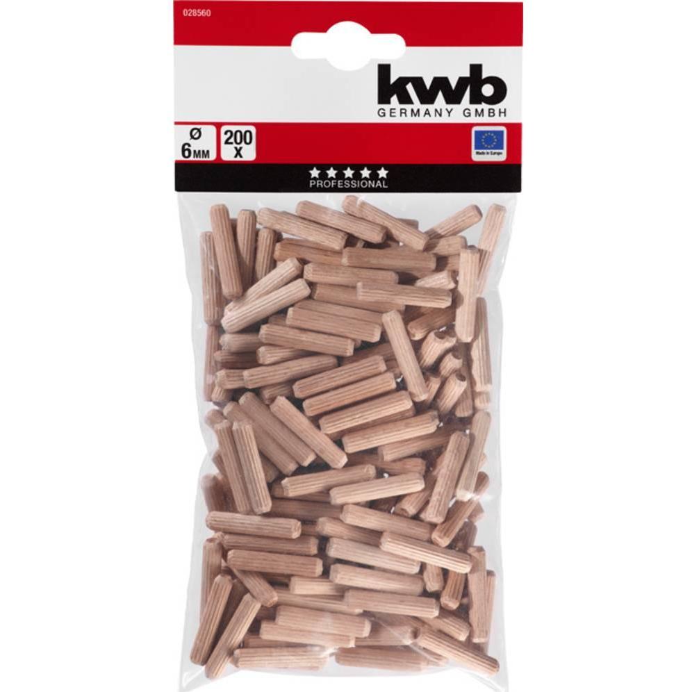 Thumbnail - kwb, Dübel, Holzdübel 30 mm 6 mm 028560 200 St. (200 Stk.)