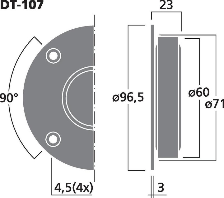 Image du produit Monacor HiFiDomeTweeter (1 pièce)