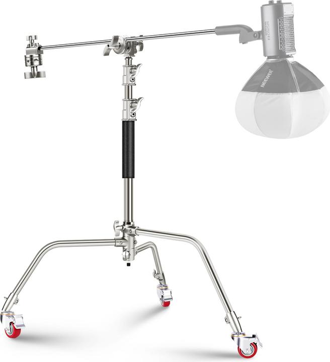 Actual product image Neewer SC186W Stainless Steel Heavy Duty C Stand with Boom Arm (186 cm, 20 kg)
