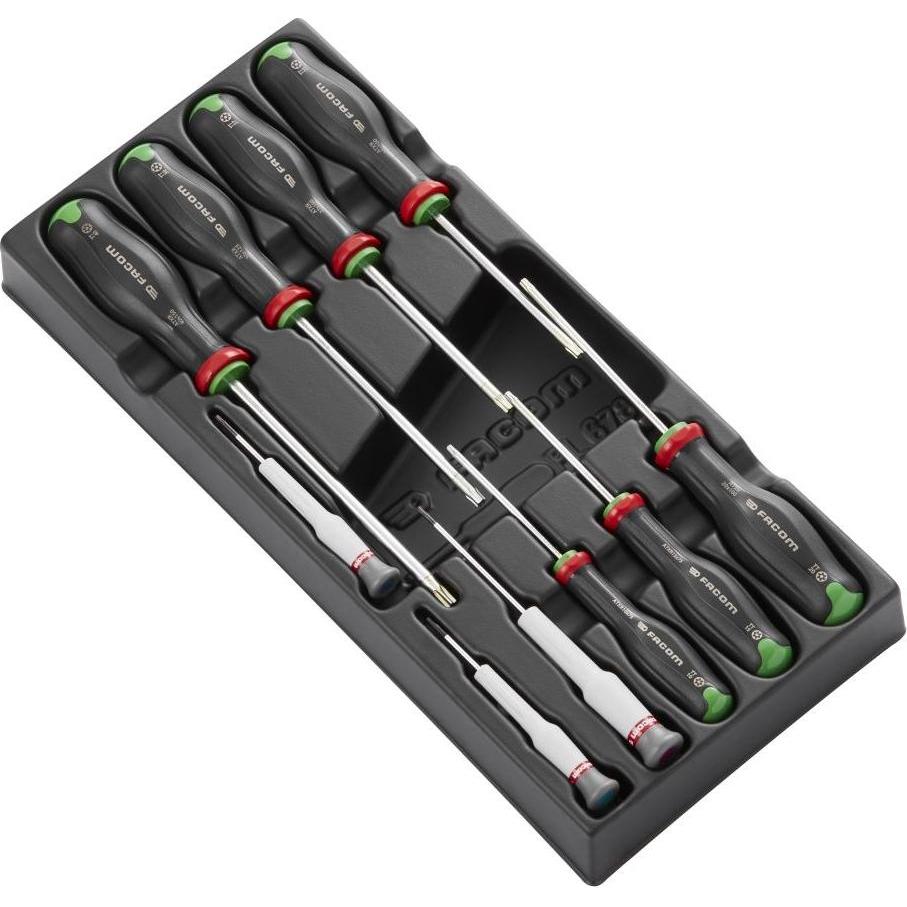 Facom, Cacciavite, Modulo con 7 cacciaviti PROTWIST, Resistorx e 3 cacciaviti manuali, TORX.