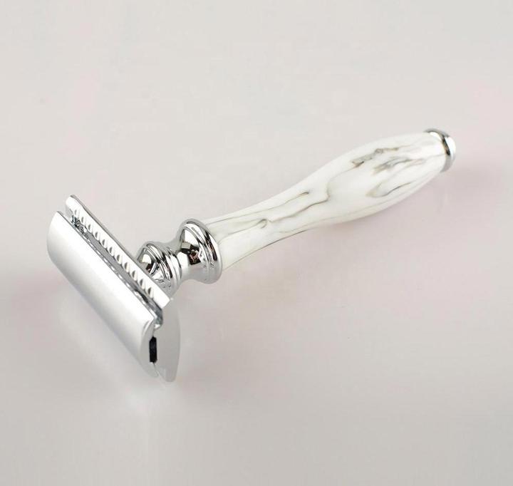 Immagine prodotto Sawoo Rasoio Marmory in ottone di alta qualità con 10 lame incluse