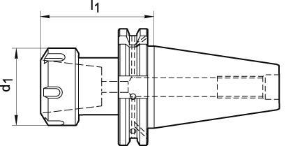 Actual product image Fortis Collet chuck DIN69871ADB SK50 ER25 A160