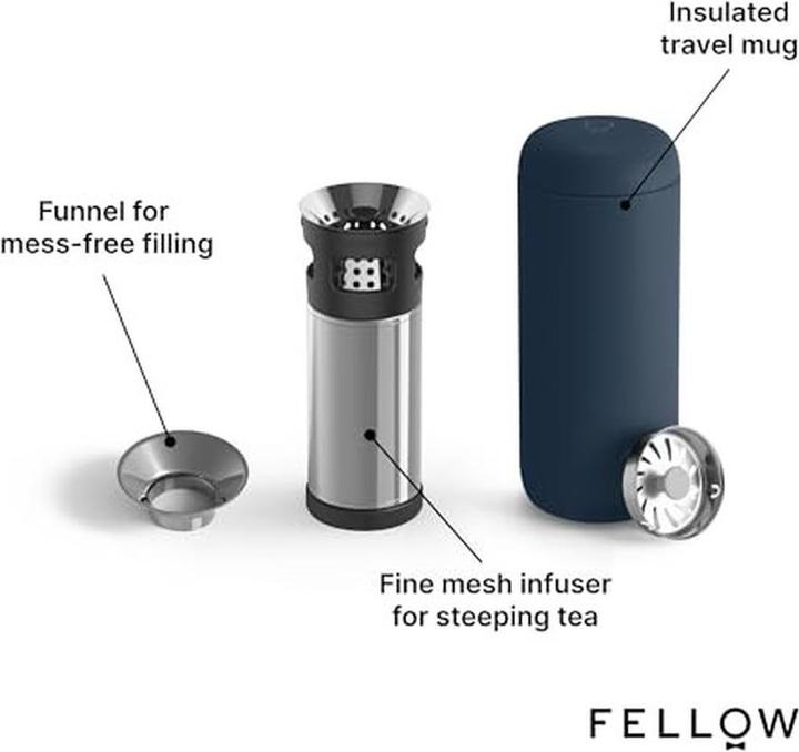 Produktbild Fellow Carter Infuser-Set - Carter Move Becher Marineblau 473 ml + Carter Infuser (0.47 l)