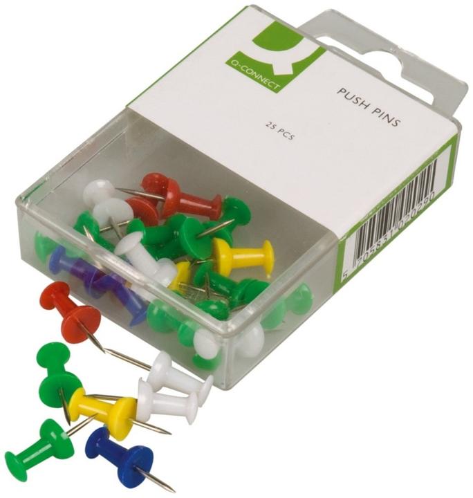 Q-Connect Pinnwandnadeln 25 Stück sortiert (Pinnwand)