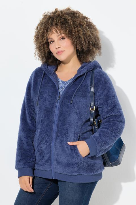 Produktbild Ulla Popken Teddy-Jacke, Kapuze, Langarm, weicher Teddyplüsch (60)