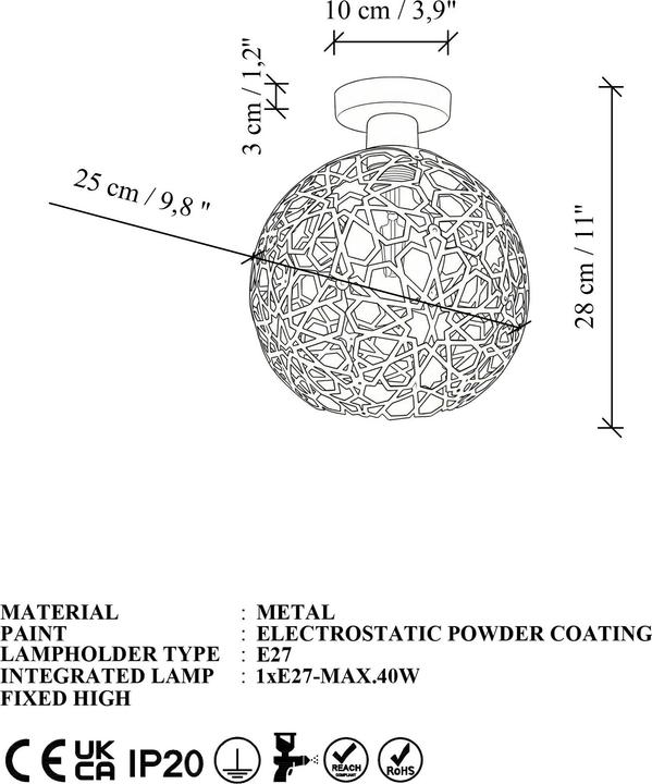 Actual product image Opviq Selcuklu Chandelier (E27)