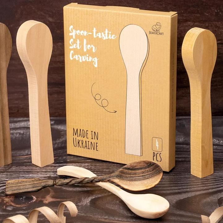 Produktbild Beaver Craft BeaverCraft Spoon Carving Blanks Kit, 4pcs