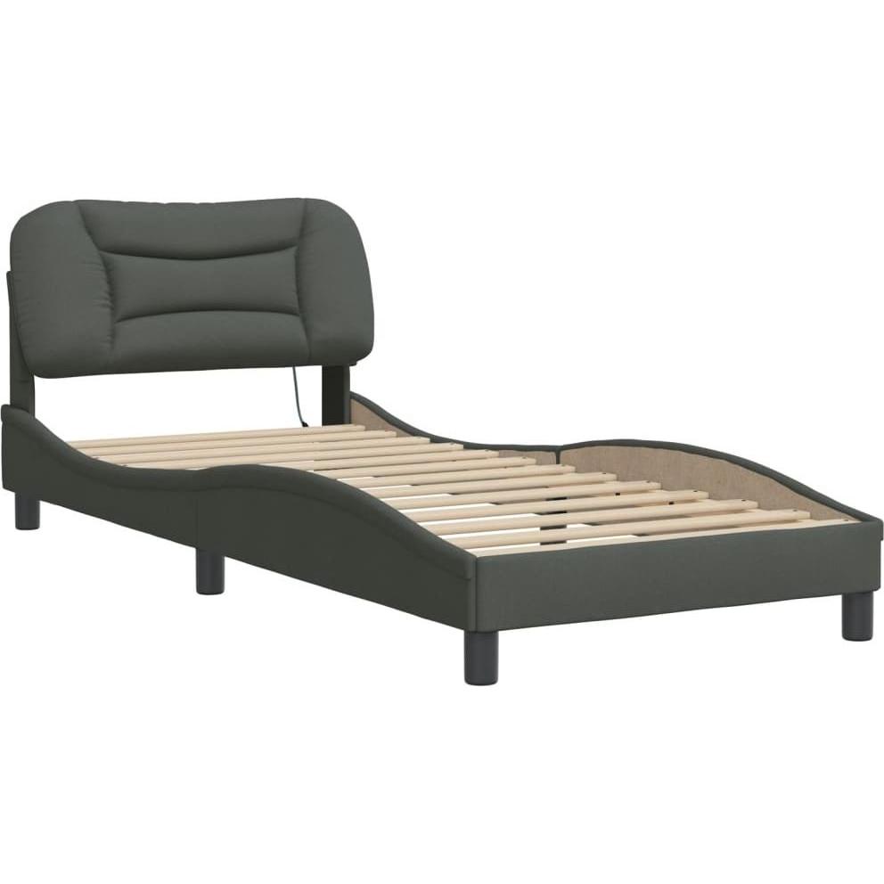 Thumbnail - VidaXL, Bett, Bettgestell mit LED Stoff (90 x 200 cm)