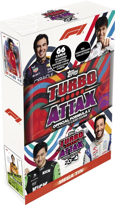 Actual product image Topps/Merlin FORMULA 1 TURBO ATTAX MEGA TIN (F1TA24-2406)