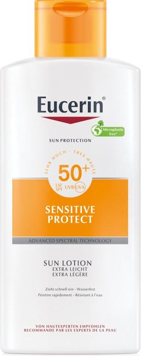 Eucerin SUN Body Lotion extra leicht LSF 50+ (Sonnenlotion, SPF 50, 400 ml, 463.75 g)